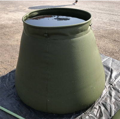 Armée Auto-tenant le couvercle rond pliable de réservoir d'eau de pluie de PVC pour la lutte contre l'incendie 2500L
