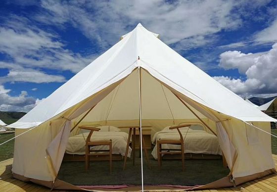 Bâche ignifuge de luxe Safari Tent Waterproof Canvas Fabric de Glamping Yurt Bell
