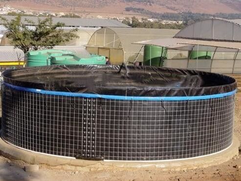réservoir de pisciculture de PVC 20000L avec le couvercle, fil flexible Mesh Tank For Agricultural de bâche