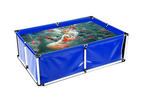 Réservoir d'eau mobile de pisciculture de bâche de PVC 4000L avec l'aquarium pliant de cadre en métal