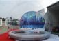Boule gonflable géante d'exposition d'espace libre de PVC, globe gonflable de neige pour la promotion de Noël
