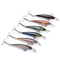6 le mulet des couleurs 5CM/2.2G 10#Hooks, perche, plastique de poisson-chat amorcent dur l'attrait de flottement de pêche de vairon de 0.1m-0.3m