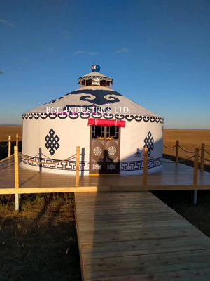 L'expérience du charme de la culture mongole Yurt Structure en bambou Tente géodésique à dôme