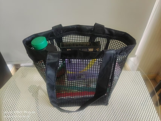 OEM Service Sac à main en maille pour les sports de plage en plein air ou le magasinage Sac de rangement en maille en PVC