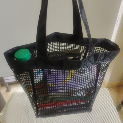 Capacité de charge élevée Sac de magasinage Plage Sac en maille en PVC Logo de conception personnalisé