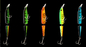5 couleurs 11CM/9.20g 6#Hooks 3D observe le plein attrait de pêche joint multi de natation de couche d'amorce en plastique