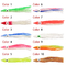 Les attraits de pêche doux de barbe de poulpe de calmar amorcent des 20 couleurs lumineuses 12.5cm 4.2g
