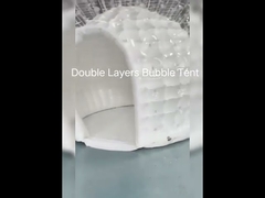 Tente à bulles gonflables BGO Deux couches Bonne isolation extérieure Restrant Bar de café Tente globale